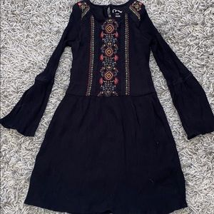 Black Girls Dress With Pattern On Top Half